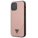 Guess GUHCP12LVSATMLPI iPhone 12 Pro Max 6,7" różowy/pink hardcase Saffiano