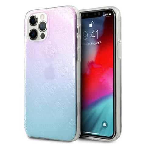 Guess GUHCP12M3D4GGBP iPhone 12/12 Pro 6,1" niebiesko-różowy/blue&pink hardcase 4G 3D Pattern Collection