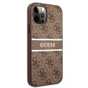 Guess GUHCP12M4GDBR iPhone 12/12 Pro 6,1" brązowy/brown hardcase 4G Stripe