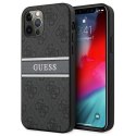 Guess GUHCP12M4GDGR iPhone 12/12 Pro 6,1" szary/grey hardcase 4G Stripe