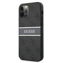 Guess GUHCP12M4GDGR iPhone 12/12 Pro 6,1" szary/grey hardcase 4G Stripe