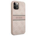 Guess GUHCP12M4GDPI iPhone 12/12 Pro 6,1" różowy/pink hardcase 4G Stripe