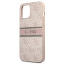 Guess GUHCP12M4GDPI iPhone 12/12 Pro 6,1" różowy/pink hardcase 4G Stripe