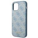 Guess GUHCP12MG4GFBL iPhone 12 / 12 Pro 6,1" niebieski/blue hard case 4G Metal Gold Logo