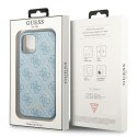 Guess GUHCP12MG4GFBL iPhone 12 / 12 Pro 6,1" niebieski/blue hard case 4G Metal Gold Logo