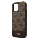 Guess GUHCP12MG4GLBR iPhone 12/12 Pro 6,1" brązowy/brown hardcase 4G Stripe Collection