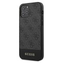 Guess GUHCP12MG4GLGR iPhone 12/12 Pro 6,1" szary/grey hardcase 4G Stripe Collection