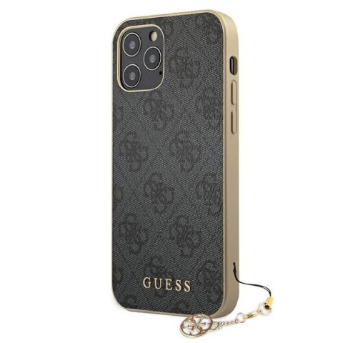 Guess GUHCP12MGF4GGR iPhone 12/12 Pro 6,1" szary/grey hardcase 4G Charms Collection