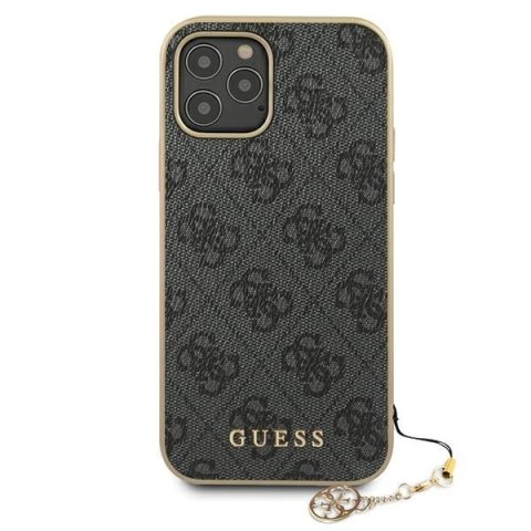 Guess GUHCP12MGF4GGR iPhone 12/12 Pro 6,1" szary/grey hardcase 4G Charms Collection