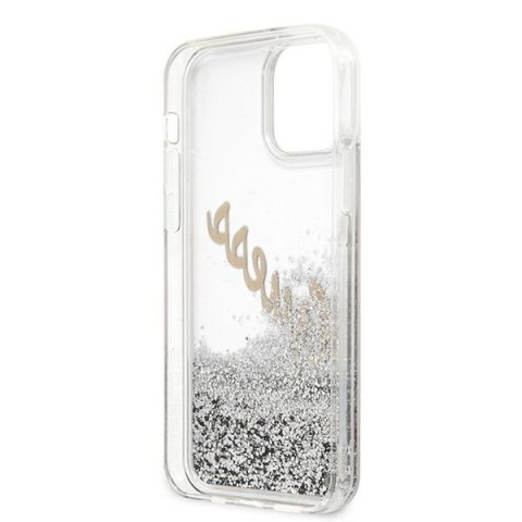 Guess GUHCP12MGLVSSI iPhone 12/12 Pro 6,1" srebrny/silver hardcase Glitter Vintage Script