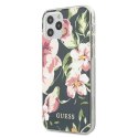 Guess GUHCP12MIMLFL03 iPhone 12/12 Pro 6,1" granatowy/navy N°3 Flower Collection