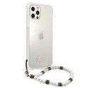 Guess GUHCP12MKPSWH iPhone 12/12 Pro 6,1" Transparent hardcase White Pearl