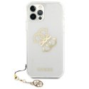 Guess GUHCP12MKS4GGO iPhone 12/12 Pro 6,1" Transparent hardcase 4G Gold Charms Collection