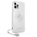 Guess GUHCP12MKS4GSI iPhone 12/12 Pro 6,1" Transparent hardcase 4G Silver Charms Collection