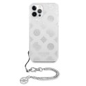 Guess GUHCP12MKSPESI iPhone 12/12 Pro 6,1" srebrny/silver hardcase Peony Chain Collection