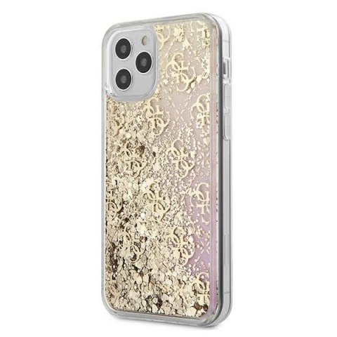 Guess GUHCP12MLG4GGPIGO iPhone 12/12 Pro 6,1" złoty/gold hardcase Gradient Liquid Glitter 4G