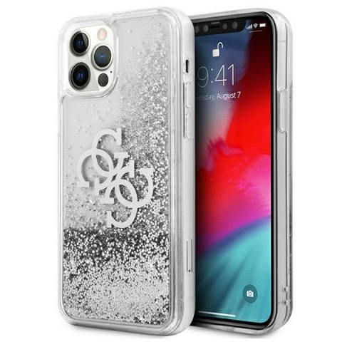 Guess GUHCP12MLG4GSI iPhone 12/12 Pro 6,1" srebrny/silver hardcase 4G Big Liquid Glitter