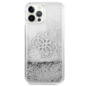 Guess GUHCP12MLG4GSI iPhone 12/12 Pro 6,1" srebrny/silver hardcase 4G Big Liquid Glitter