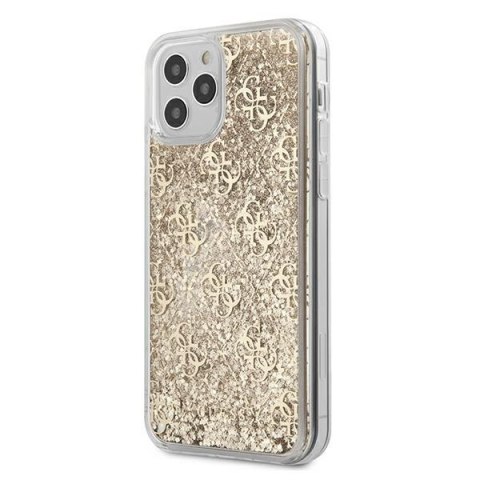 Guess GUHCP12MLG4GSLG iPhone 12/12 Pro 6,1" złoty/gold hardcase 4G Liquid Glitter