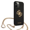 Guess GUHCP12MLSC4GBK iPhone 12/12 Pro 6,1" czarny/black hardcase 4G Gold Chain Collection