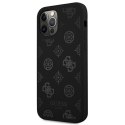 Guess GUHCP12MLSPEBK iPhone 12/12 Pro 6,1" czarny/black hard case Peony Collection