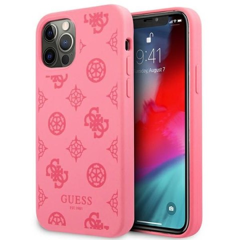 Guess GUHCP12MLSPEFU iPhone 12/12 Pro 6,1" fuksja/fuchsia hard case Peony Collection