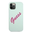 Guess GUHCP12MLSVSBF iPhone 12/12 Pro 6,1" niebieski fuksja/blue fuschia hardcase Silicone Vintage