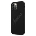 Guess GUHCP12MLSVSBK iPhone 12/12 Pro 6,1" czarny/black hardcase Script Vintage