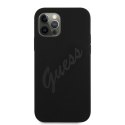 Guess GUHCP12MLSVSBK iPhone 12/12 Pro 6,1" czarny/black hardcase Script Vintage