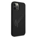 Guess GUHCP12MLSVSBK iPhone 12/12 Pro 6,1" czarny/black hardcase Script Vintage