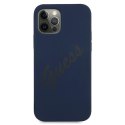 Guess GUHCP12MLSVSBL iPhone 12/12 Pro 6,1" niebieski/blue hardcase Script Vintage