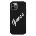 Guess GUHCP12MLSVSBW iPhone 12/12 Pro 6,1" czarno biały/black white hardcase Silicone Vintage