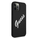 Guess GUHCP12MLSVSBW iPhone 12/12 Pro 6,1" czarno biały/black white hardcase Silicone Vintage