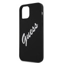 Guess GUHCP12MLSVSBW iPhone 12/12 Pro 6,1" czarno biały/black white hardcase Silicone Vintage