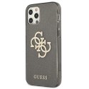 Guess GUHCP12MPCUGL4GBK iPhone 12/12 Pro 6,1" czarny/black hard case Glitter 4G Big Logo