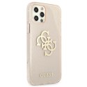 Guess GUHCP12MPCUGL4GGO iPhone 12/12 Pro 6,1" złoty/gold hard case Glitter 4G Big Logo