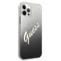 Guess GUHCP12MPCUGLSBK iPhone 12/12 Pro 6,1" czarny/black hardcase Glitter Gradient Script