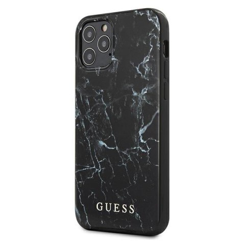 Guess GUHCP12MPCUMABK iPhone 12/12 Pro 6,1" czarny/black hardcase Marble