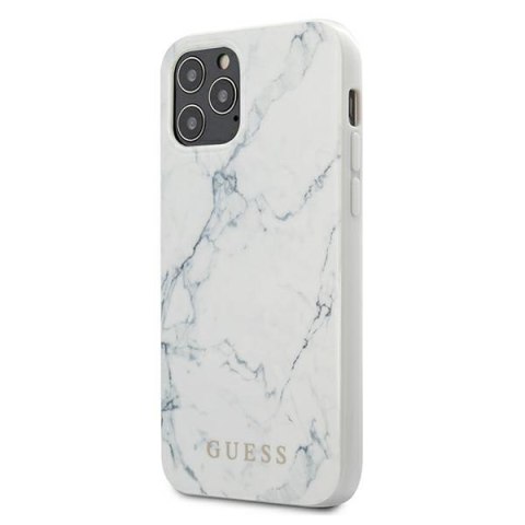 Guess GUHCP12MPCUMAWH iPhone 12/12 Pro 6,1" biały/white hardcase Marble