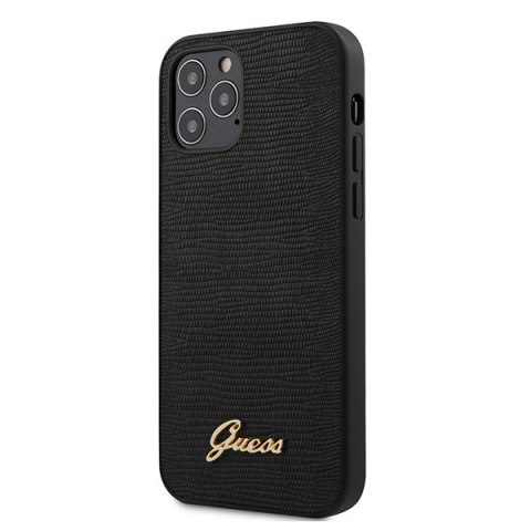 Guess GUHCP12MPCUMLLIBK iPhone 12/12 Pro 6,1" czarny/black hardcase Lizard Collection