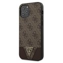 Guess GUHCP12MPU4GHBR iPhone 12/12 Pro 6,1" brązowy/brown hardcase 4G Triangle Collection