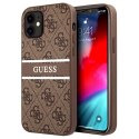 Guess GUHCP12S4GDBR iPhone 12 mini 5,4" brązowy/brown hardcase 4G Stripe