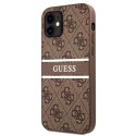 Guess GUHCP12S4GDBR iPhone 12 mini 5,4" brązowy/brown hardcase 4G Stripe