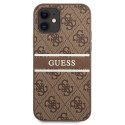 Guess GUHCP12S4GDBR iPhone 12 mini 5,4" brązowy/brown hardcase 4G Stripe