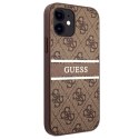 Guess GUHCP12S4GDBR iPhone 12 mini 5,4" brązowy/brown hardcase 4G Stripe