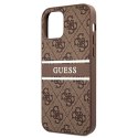 Guess GUHCP12S4GDBR iPhone 12 mini 5,4" brązowy/brown hardcase 4G Stripe