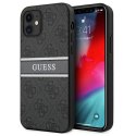 Guess GUHCP12S4GDGR iPhone 12 mini 5,4" szary/grey hardcase 4G Stripe