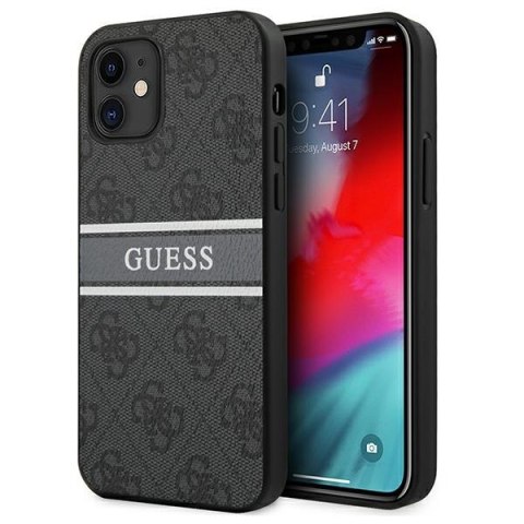 Guess GUHCP12S4GDGR iPhone 12 mini 5,4" szary/grey hardcase 4G Stripe