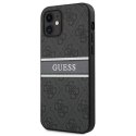 Guess GUHCP12S4GDGR iPhone 12 mini 5,4" szary/grey hardcase 4G Stripe