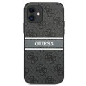 Guess GUHCP12S4GDGR iPhone 12 mini 5,4" szary/grey hardcase 4G Stripe